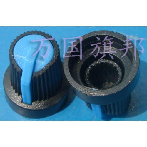 Free Delivery. Environmental protection plastic potentiometer knob high 16 mm diameter 15 mm blue head dark blue