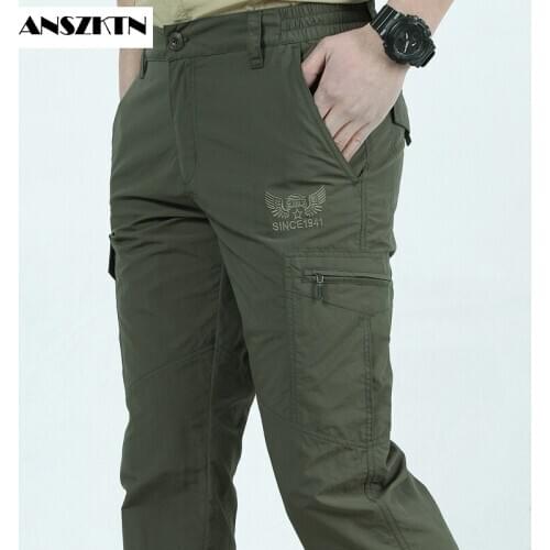 Tactical Pants Men Quick Dry Camo Army Jogger Trousers Multi Pocket Military Black Mens Cargo Pants Breathable Plus Size 4XL