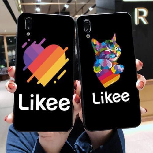 Funny love pattern Likee cat Black TPU Soft Rubber Phone Cover For Vivo Y91c Y17 Y51 Y67 Y55 Y93 Y81S Y19 V17 vivos5