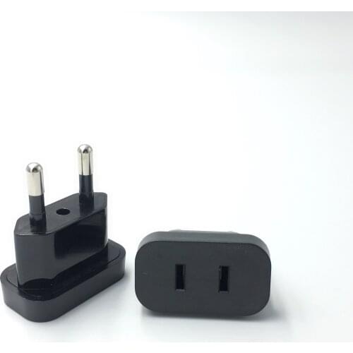 1 pcs US To EU Euro Europe Plug Plug Converter 2 Round Plug AC Converter Travel Adapter American US To EU Electrical Socket