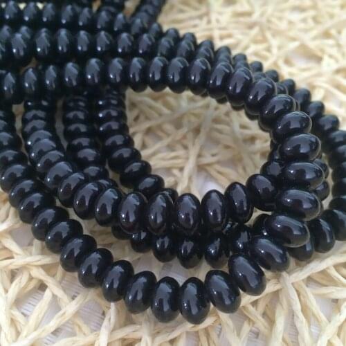 Hot sale black resin beeswax charms 8X5mm hot abacus loose beads spacers accessories free shipping jewelry making 15inch B76
