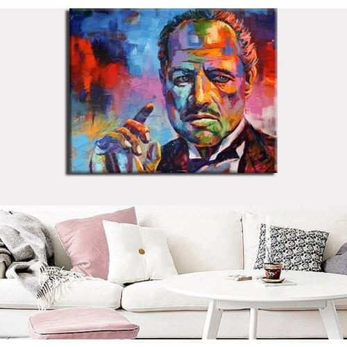 High Definitio Printingn Movie Godfather Art CanvasPoster Painting Colorful Portrait Wall Picture For Room Hall Home Decoration