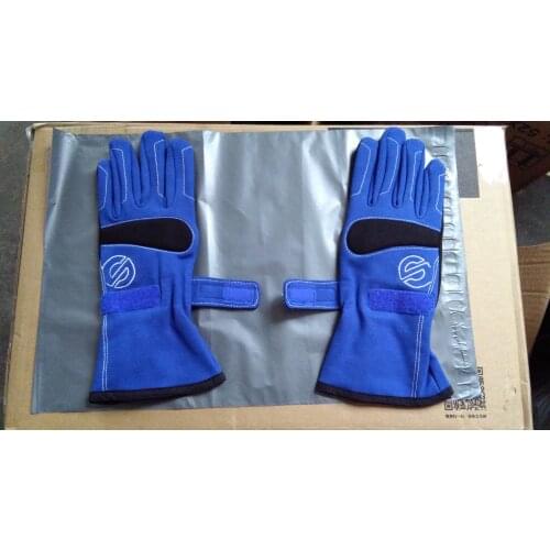 2017 new motorcycle car racing gloves anti fall gloves fit men and women black blue and red color size M L XL