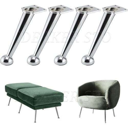 Oblique Metal Furniture Legs Heavy Duty As Replacement for Sofa Couch Cabinet TV Stand Legs Gold Iron Furniture Feet