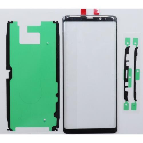 Original Front Outer Screen Glass Lens Black Replacement For Samsung Galaxy Note 8 Front Screen LCD Glass Lens+Adhesive