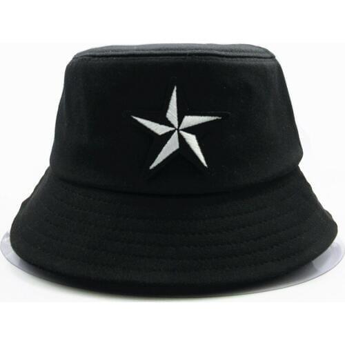 The big stars embroidery cotton Bucket Hat Fisherman Hat outdoor travel hat Sun Cap Hats for kid men Women 261