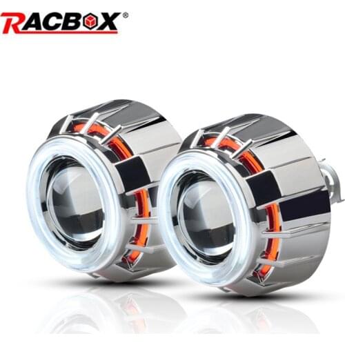 Pair 3'' inch HID Bi xenon Projector Lens Headlight High Low Beam Double Angel Eyes H1 H4 H7 6000k 4300k 12000k 5000k 8000k