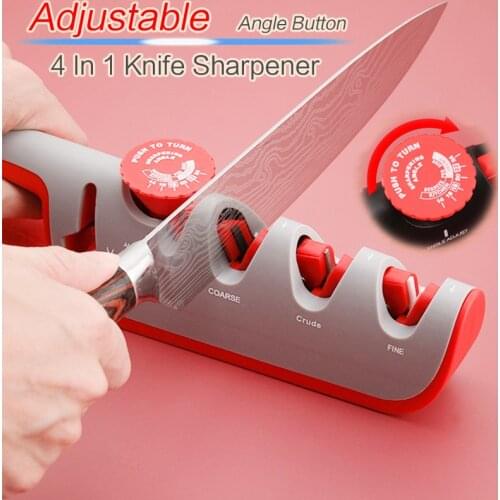 Professional 3 Stages Knife Sharpener Kitchen Sharpening Stone Tungsten Steel Ceramic Kitchen Knives Accessories