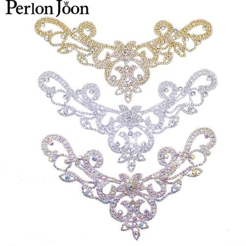 DIY ab color welding Crystal patch Rhinestone collar for the wedding dress skirt flashing hand sewing Clothing Accessories YL003