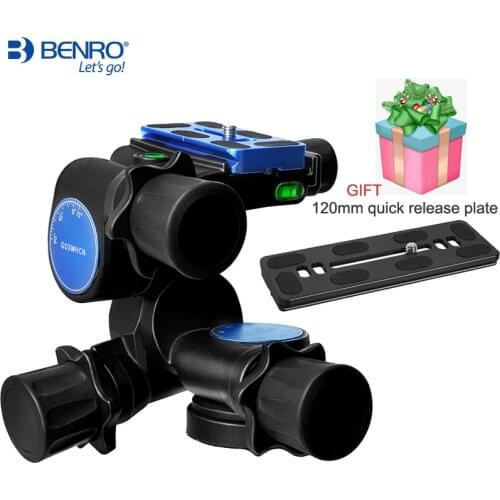 Benro GD3WH three-dimensional gear head PTZ magnesium alloy SLR photography tripod Panoramic photography head Three-way precise