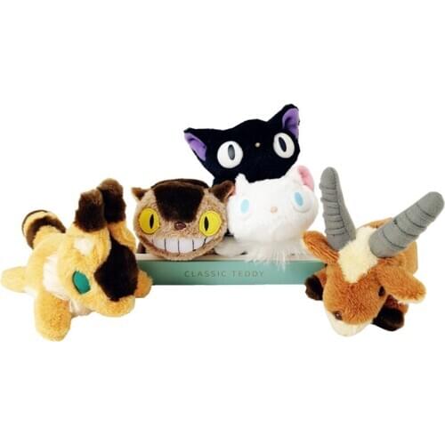 Kikis Delivery Service Jiji lily Cat Mononoke Hime Totoro Plush Toy Kawaii Cute Keychains Small Gifts Stuffed Animals Key Chain