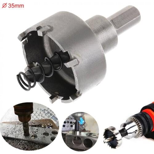 35MM Universal Hole Saws Carbide Cutter Head HSS Drill Set Hole for Steel / Aluminum Alloy / Metal Plate / Iron Plate
