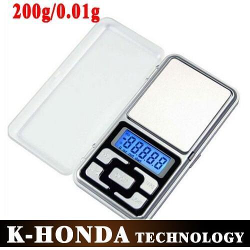Free DHL FEDEX 100pcs Pocket Balance Digital Electronic Scale 0.01g x 200g gram Balance Wighing Weight Precision Jewelry Scales