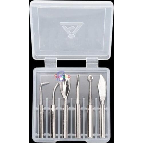 High Quality 6pcs/set dental Wax Tip for Dental Lab Electronic Waxer Wax Pen Pencil