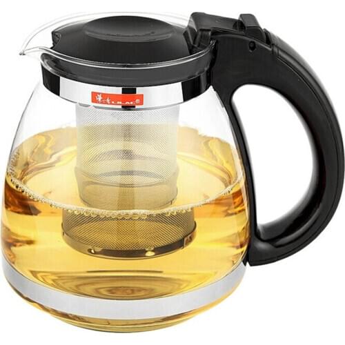 1500ml Heat Resistant Glass Teapot Chinese Tea Set with Tea Infuser Filter Flower Tea Kettle Coffee Glass Maker Office Tea Pot