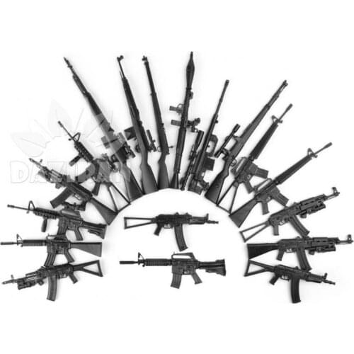 18Pcs 1:6 4D Addemble Gun Model Action Figure Firearms Nostalgic Soldiers Weapons Rocket Launcher Model Kit for Children