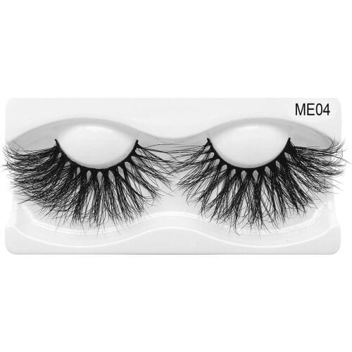 25mm Eyelashes Long 5D Mink Lashes Long Lasting Mink Eyelashes Big Dramatic Volumn Eyelashes Strip Individual False Eyelash Bulk