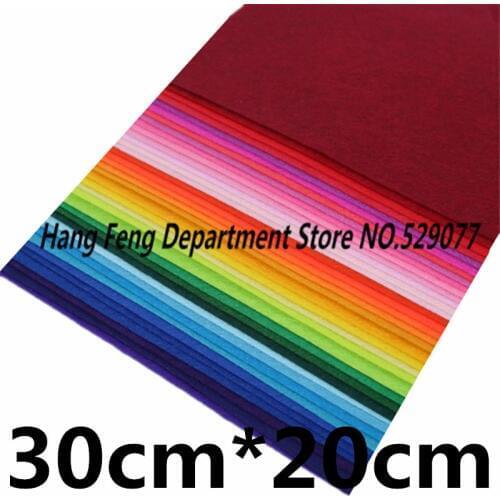 40Pcs/set Non-woven Fabric For hand sewing Toys Gift Dolls Colorful Polyester Felt Cloth Diy needlework Crafts Exhibition 30*30