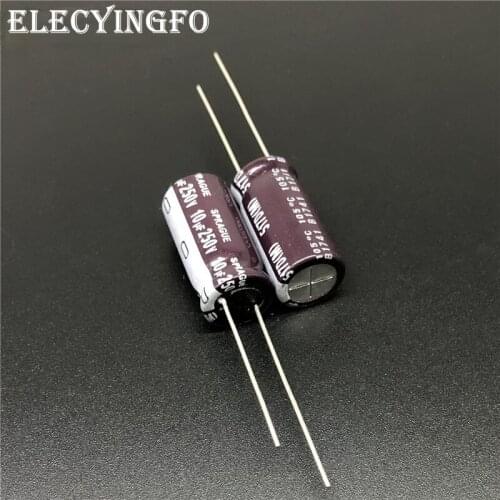 5Pcs/50Pcs 10uF 250V10UF SPRAGUE 517D Series 10x20mm 250V10uF High quality Audio Capacitor Aluminum Electrolytic Capacitor