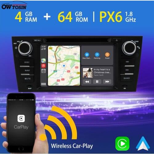 PX6 4G+64G Android 10 Car DVD Multimedia Player For BMW 3er E90 E91 E92 E93 GPS Navigation Radio Wireless Carplay Bluetooth 5.0