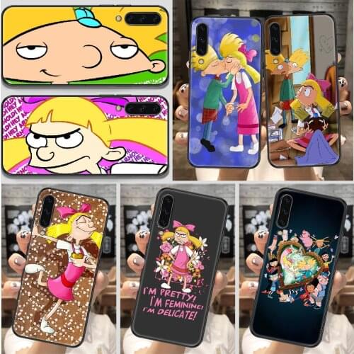 Cartoon Hey Arnold Phone Case For Samsung Galaxy A 10 12 20E 21S 30 32 40 50 51 52 70 71 72 5 6 7 2016 2018 black silicone