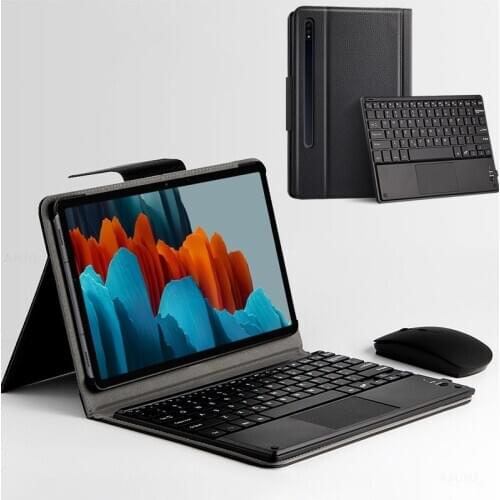 Case For Samsung Galaxy Tab S7 11" 2020 SM-T870 T875 Tablet Protective Bluetooth keyboard Protector Cover PU Leather Case mouse