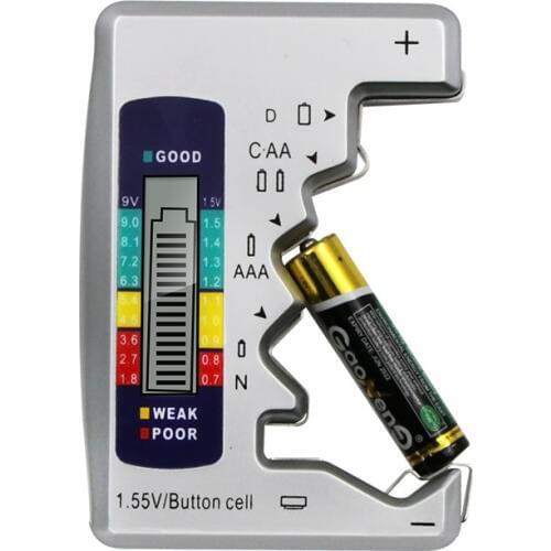 1pcs Digital Battery Tester Battery Capacity Detector For C/D/N/AA/AAA/9V 6F22 Batteries /1.55V button cell tester