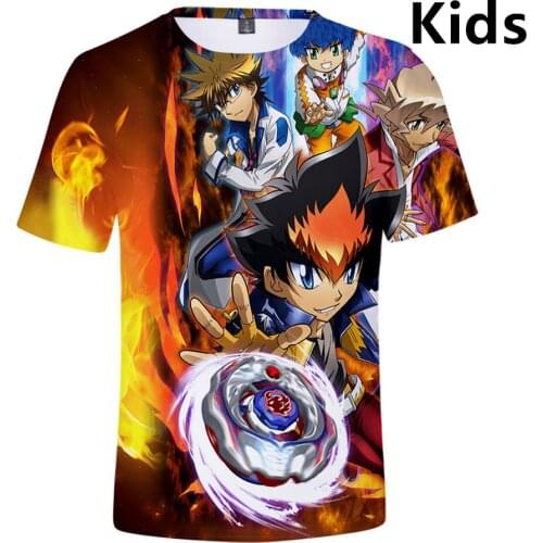 3 To 14 Years Kids T Shirt Beyblade Burst Evolution 3D Printed T-shirt Boys Girls Harajuku Streetwear Tshirt Teen Clothes