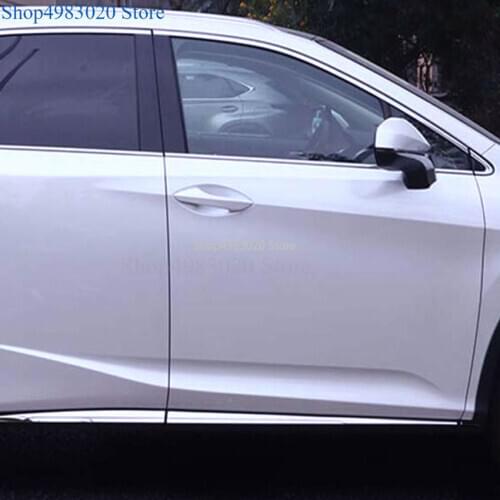 For Lexus RX Class RX350 RX405h 2016 2017 2018 stainless steel Side Door Body Molding Moulding Trim car slyling accessories 4pcs