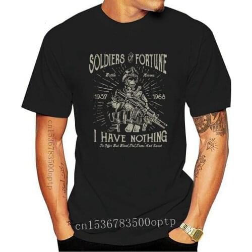 100% Cotton Tee Shirt Unique Crewneck Military Soldier Retro Vintage T Shirts Hot Sale Mens Short Sleeve T-Shirts Print