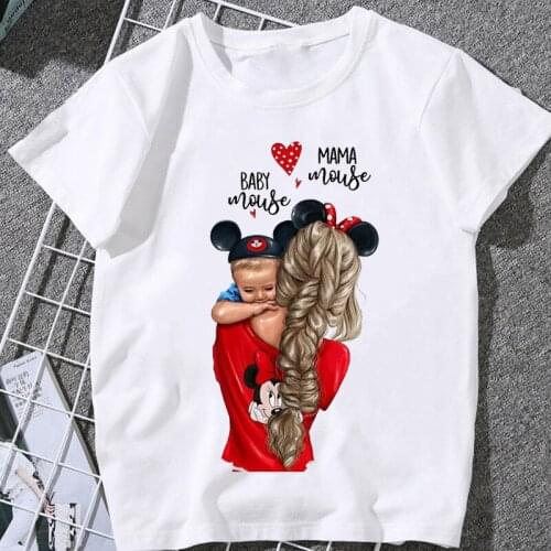 T-shirts Women Striped Boys Cute Mom Summer Mother Mama Ladies Fashion Clothes Graphic Tops Lady Print Female Tee T-Shirt