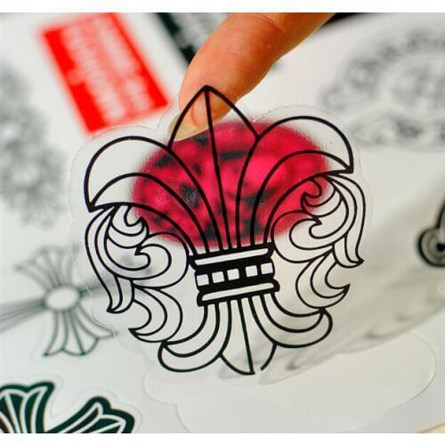 Customized/custom logo print transparent pvc printed sticker clear/see-through adhesive plastic or paper sticker printing