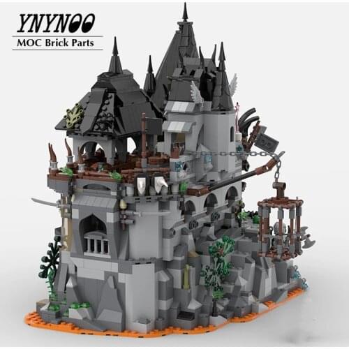 NEW MOC Model Lava Bastion Castle Building Blocks House Architecture Modular Bricks Educational Collection Toys Children Gifts