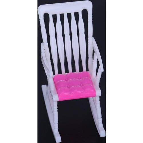 Doll House Miniature For Pink Chair For Barbie Doll Accessories Kids Girls Play House Bedroom Toy Doll House Decoration