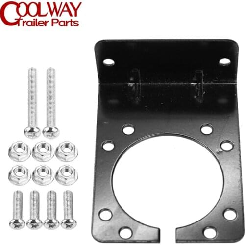 Trailer Socket Mounting Black Metal Mounting Bracket Holder for American Style 7 Pin Trailer Socket Caravan Towing