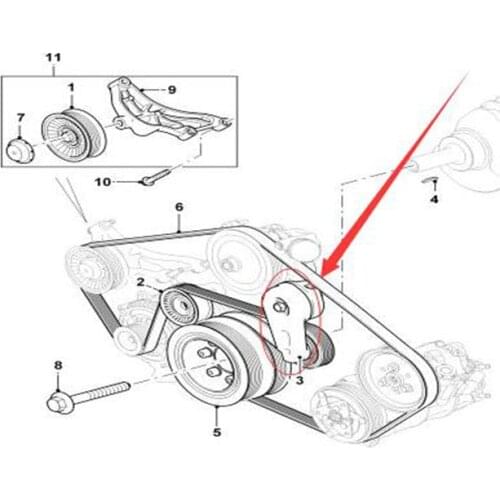 For Jaguar Supercharger Engine Bearing Tensioner