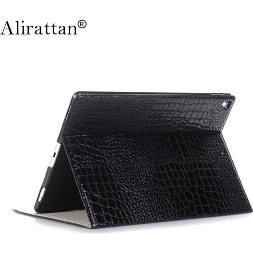 Alirattan New Crocodile Pattern Ipad pro Tablet Case 2021 Fashion Design Leather Ipad Flip Card Holster Business Tablet Case