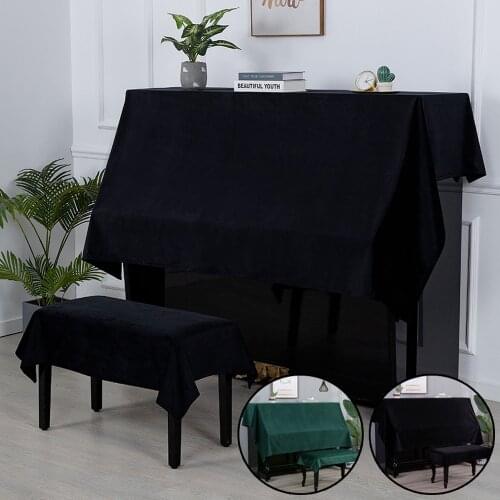 1Pcs European Style Solid Color Velvet Upright Half Piano Cover Dust-Proof Covers Keyboard Cover Furniture Protective Cover