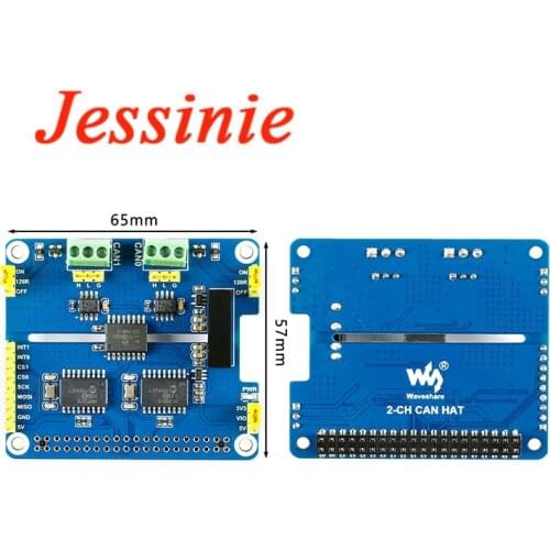 Raspberry Pi Dual-channel Isolated CAN Bus Expansion Development Board Module MCP2515 SN65HVD230 2-Channel For Arduino STM32