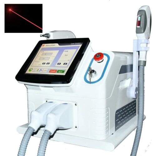 Portable 2 in 1 Professional Beauty Equipment SHR IPL OPT Hair ND Yag Tattoo Removal Laser Machine
