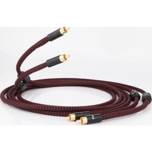 Preffair Hi-End Hifi X401 5N OCC Copper RCA To RCA Audio Interconnect Cable with Gold Plated Plugs Audio Extension Cord Hifi