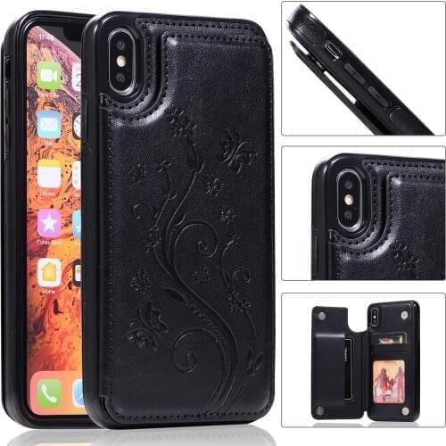 Embossed Card Slots Case For iPhone 11 11 Pro Max XR X XS Max PU Leather Wallet Cover For iPhone 5 5S SE 6 6S 7 8 Plus SE 2020