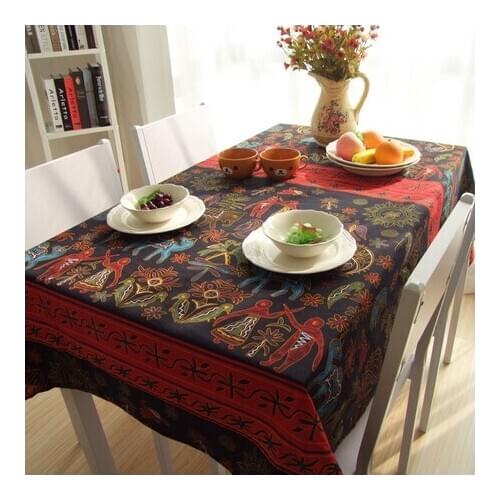 Southeast Asian nation wind cotton and linen tablecloth for Dinning Table Tea Tables Table cloth