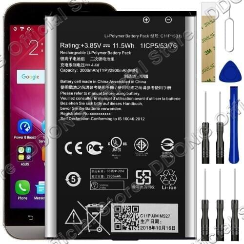Replacement Battery C11P1501 For ASUS ZE601KL Z011D ZE551KL Z00TD ZD551KL Z00UD ZE550KL Z00LD Battery With Tool Kit