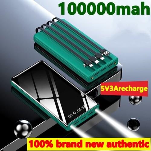 Ultra-large capacity charging treasure 100000mah portable flash charging mobile power supply for Huawei Oppo Xiaomi ViVo