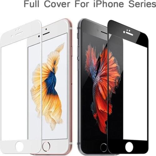 9D Protective Glass on For iPhone 8 7 6 6S Plus XR X XS SE 2020 Full Cover iPhone 11 12 Pro Max Screen Protector Tempered Glass