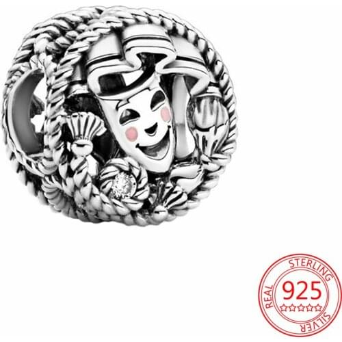 New 925 Sterling Silver Smiley Clown Beads Women Charm Pendant Fit Original Pandora DIY Bracelet&Bangle Fashion Jewelry Gift