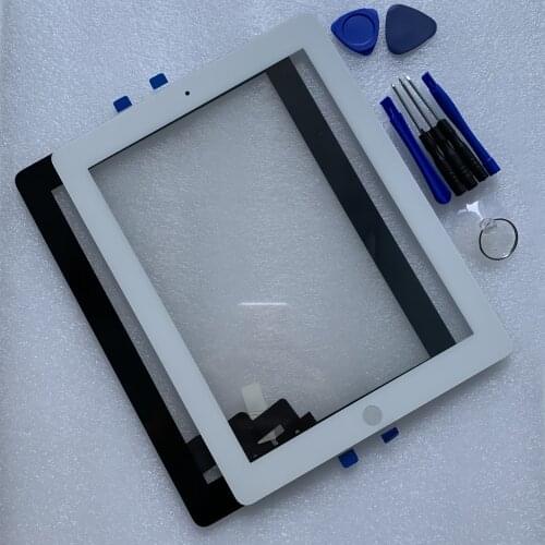 1Pcs (Original) Has frame bezel For Apple iPad 2 A1395 A1396 A1397 Digitizer Touch Screen Outer Panel Glass Lens (with button)