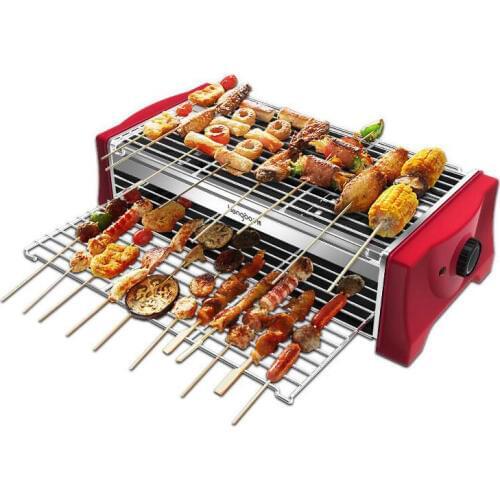 2000W Household Barbecue Machine Electric Grill Skewers Barbecue Korean Style Smoke Free Grill Smokeless