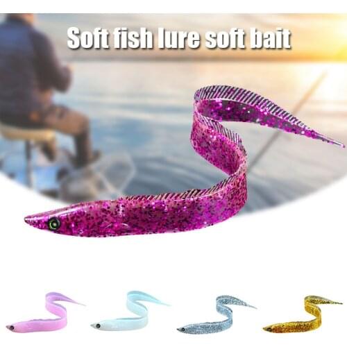 28cm 19.5g Hairtail Shape Soft Shad Lure Fishing Trolling Swim Bait Pvc Tackle Sea Fishing Boat Fishing